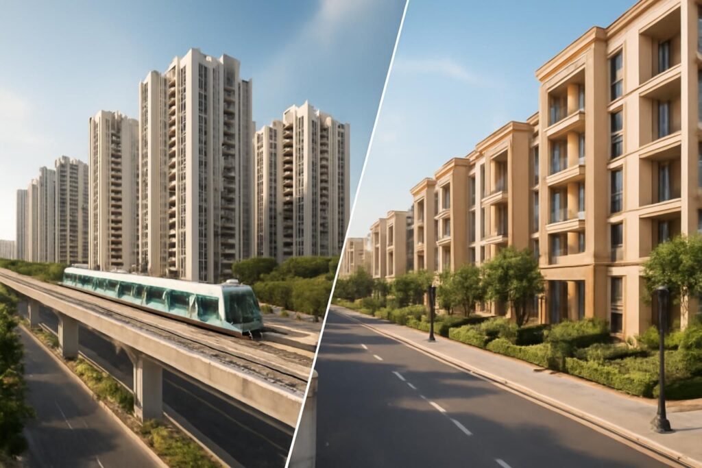 Comparison view of Noida Sector 137 and Sector 128 real-estate environments