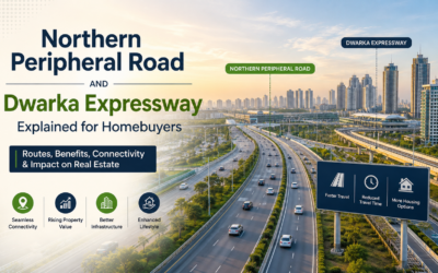 Aerial view of Dwarka Expressway and surrounding NCR sectors