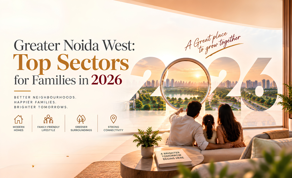 Family-friendly apartment sector in Greater Noida West with park and internal roads