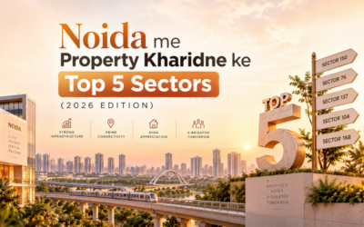 Noida residential skyline highlighting top sectors for property buying.
