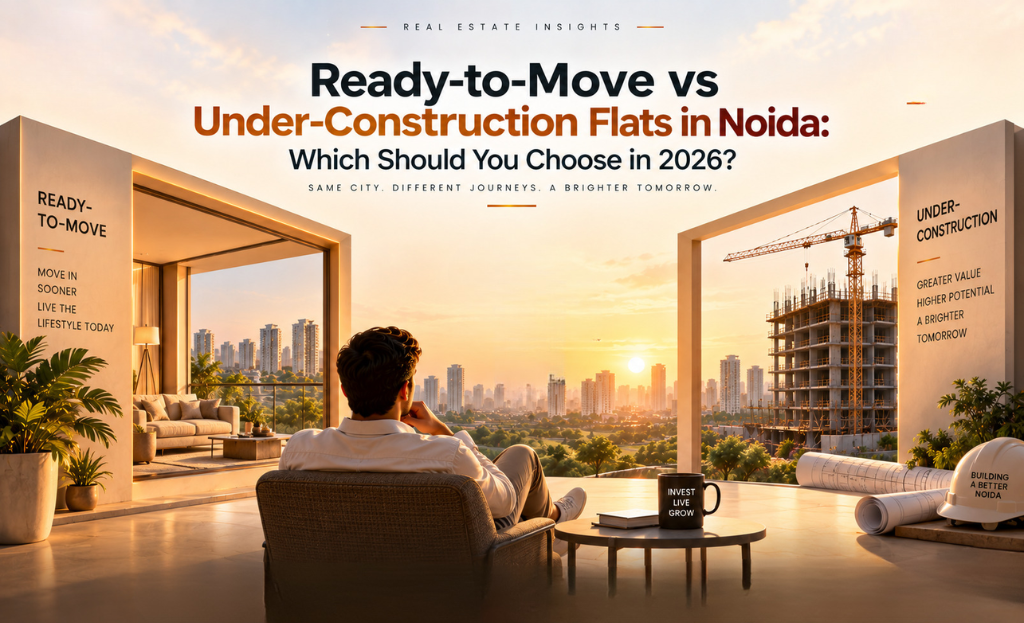 Comparison of ready and under-construction flats in Noida